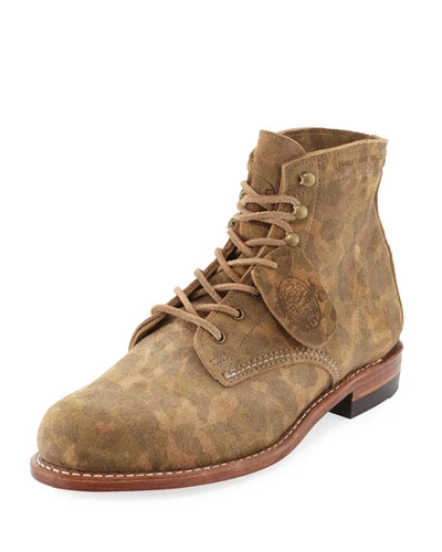 Wolverine Camouflage-print 1000 Mile Boot, Green