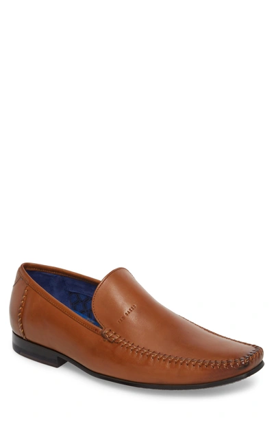 Ted Baker Bly 9 Venetian Loafer In Tan Leather