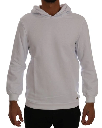 Daniele Alessandrini Pullover Hodded Cotton Sweater In White