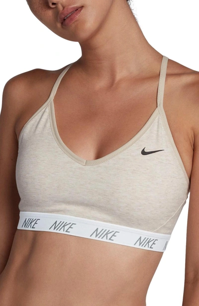 Nike Pro Indy Soft Sports Bra In Light Orewood Brown/ White | ModeSens