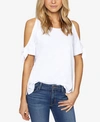 Sanctuary Lou-lou Cotton Cold-shoulder T-shirt In White