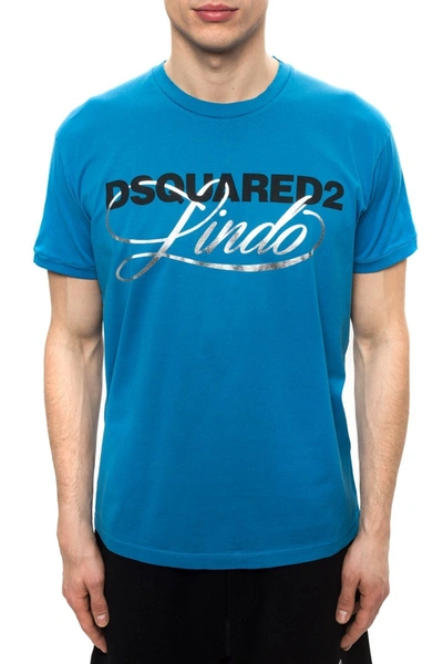 Dsquared² Printed  T-shirt In Blue