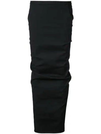 Rick Owens Langer 'pillar' Rock - Schwarz In Black