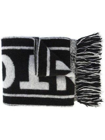 The Elder Statesman X Nba Spurs Logo Scarf In Black