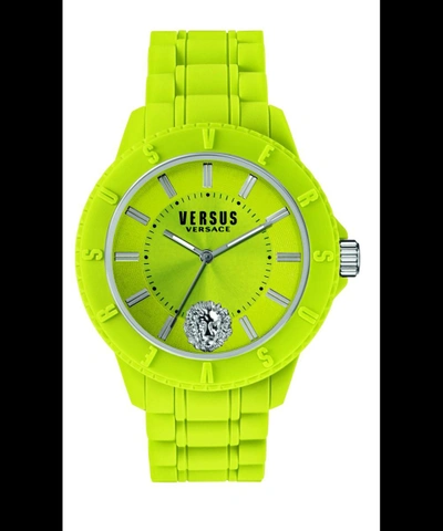 Versus By Versace Men's Tokyo R Silicone Watch, Model: Soy080016 In Yellow