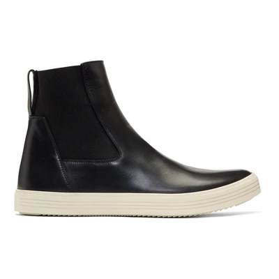 Rick Owens Black & Off-white Mastodon High-top Sneakers