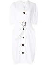Isa Arfen Cotton Poplin Dress In White