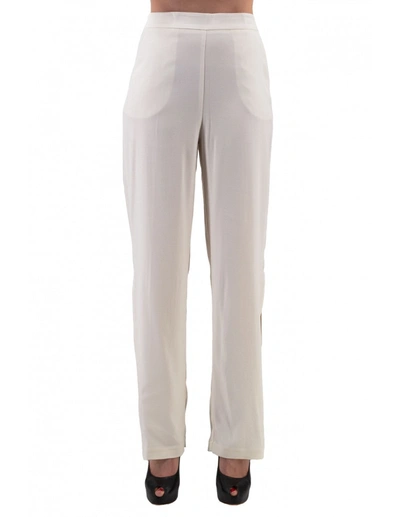 Patrizia Pepe High Waisted Wide Model Jeans & Pant In White