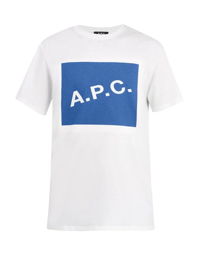 Apc Kraft Logo-print Cotton T-shirt In White