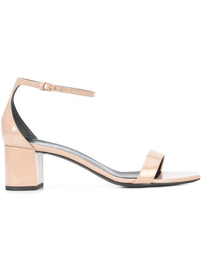 Saint Laurent Lou Lou Sandals In Neutrals