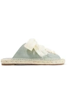 Chloé Chloe Blue Suede Harper Espadrilles In Sky Blue