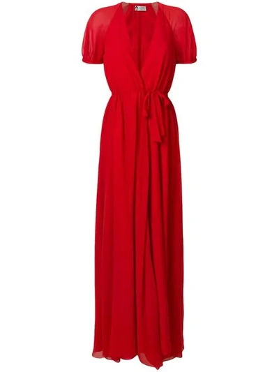 Lanvin Georgette Long Dress In Red