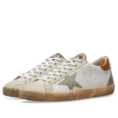 Golden Goose White Leather Superstar Sneakers In Nocolor