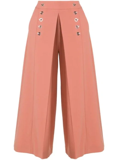 Alexander Wang High Waisted Pleat Front Trousers In Yellow