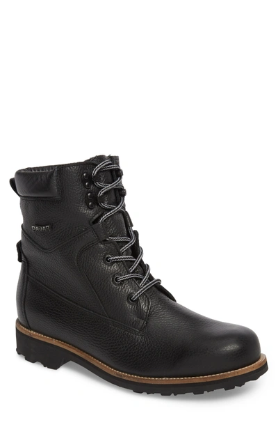 Pajar David Plain Toe Waterproof Boot In Black Leather