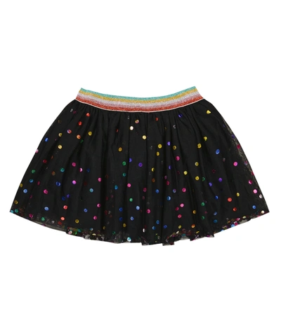 Stella Mccartney Kids' Little Girl's & Girl's Metallic Polka Dot Tulle Skirt In Black
