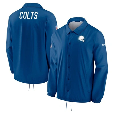 Nike Men's Coaches (nfl Indianapolis Colts) Jacket In Blue