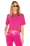 Cotton Citizen The Tokyo Crop Tee In Fuchsia