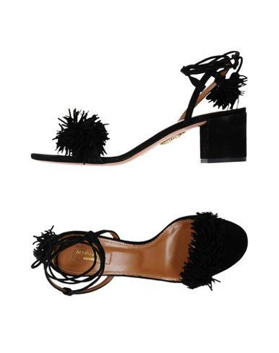 Aquazzura Sandals In Black