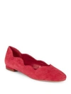 Saks Fifth Avenue Perry Suede Flats In Red