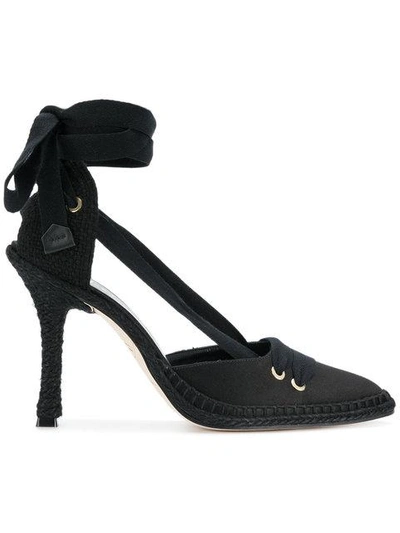 Manolo X Castaner X Manolo Blahnik Espadrille Pumps In Black