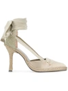 Manolo X Castaner X Manolo Blahnik Pumps In Neutrals