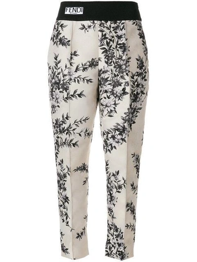 Fendi Tailored Printed Trousers - Neutrals