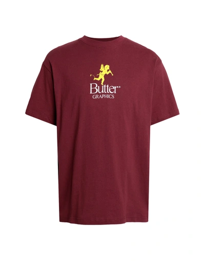 Butter Goods T-shirts In Maroon