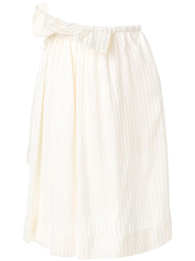 Stella Mccartney Split Side Skirt In White