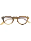 Lesca Classic Round Glasses - Neutrals