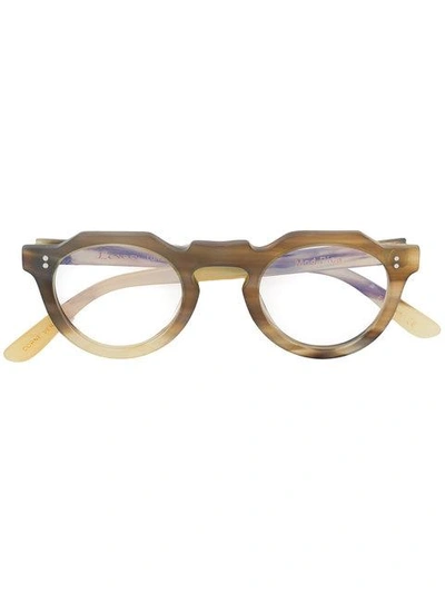 Lesca Classic Round Glasses - Neutrals