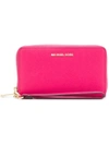 Michael Michael Kors Jet Set Large Smartphone Wristlet - Pink In Pink & Purple