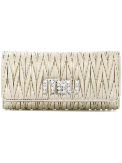 Miu Miu Matelassé Continental Wallet