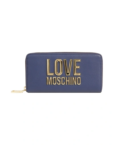 Love Moschino Wallets In Dark Blue