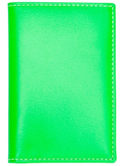 Comme Des Garçons Super Fluo Bi-fold Wallet In Green