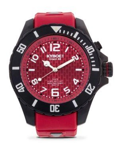 Kyboe! Stainless Steel Alabama Crimson Tide Strap Watch In Red
