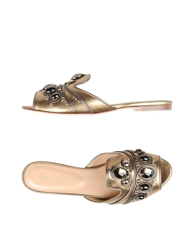 Sergio Rossi Sandals In Gold