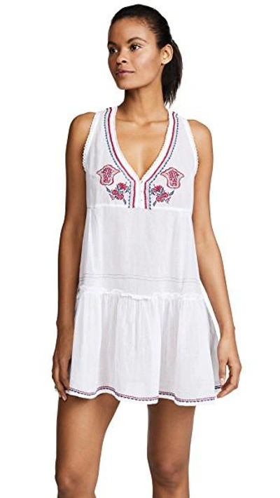 Ondademar Embroidered Cotton Tunic In White