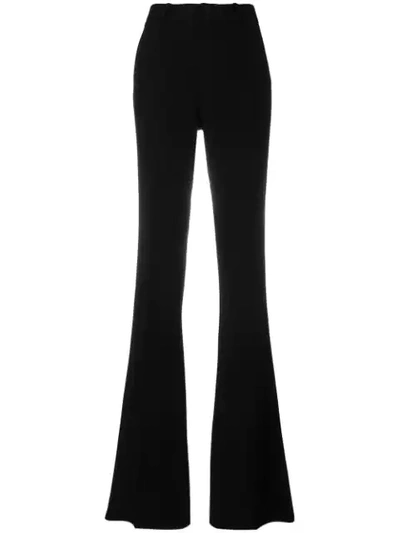 Gucci High-waisted Flared Trousers In 1000 Black