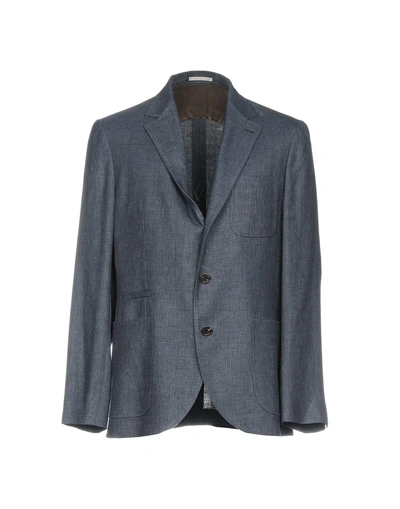 Brunello Cucinelli Blazer In Slate Blue