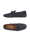 Tod's Loafers In Steel Grey