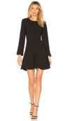 Amanda Uprichard X Revolve Long Sleeve Hudson Mini Dress In Black