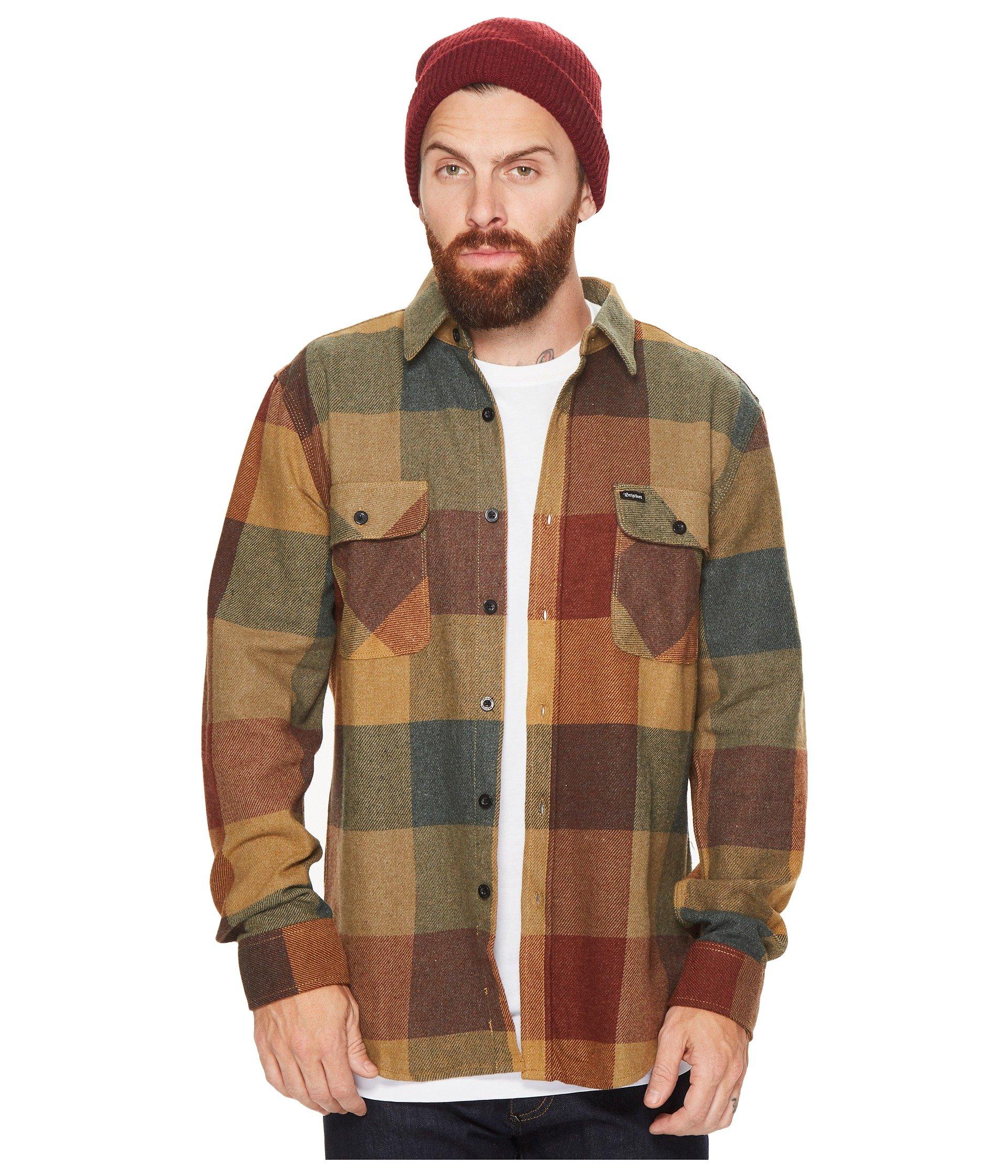 brixton bowery flannel rust
