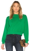 Cotton Citizen The Milan Cropped Sweatshirt In Green