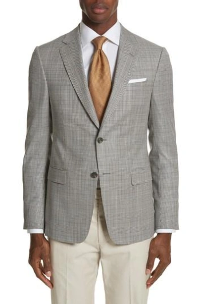 Z Zegna Classic Fit Plaid Wool Sport Coat In Mid Grey Check
