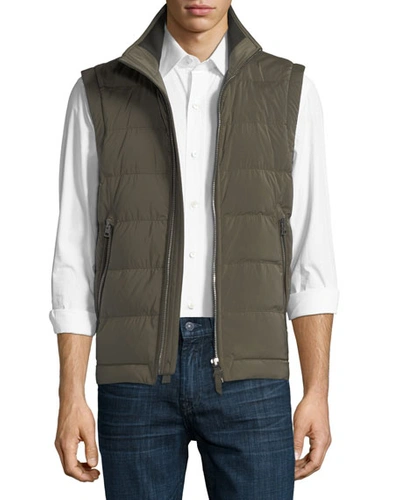 Tom Ford Down Puffer Vest In Olive