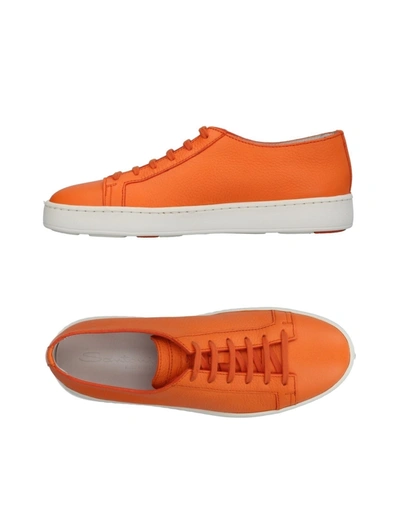 Santoni Sneakers In Orange
