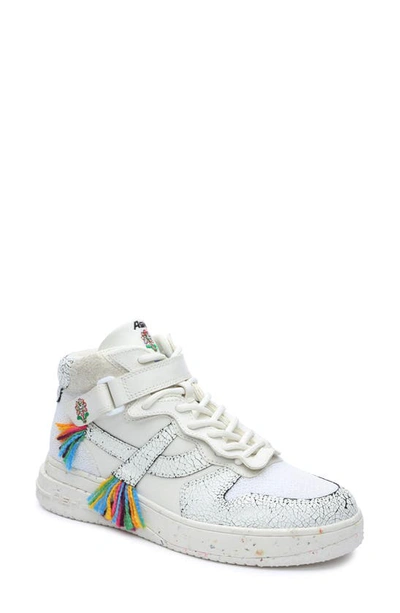 Ash Women's Parker Rainbow Lace Up Embellished Sneakers In White/rainbow
