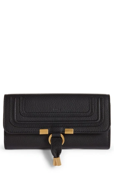 Chloé Marcie Long Wallet In 001 Black