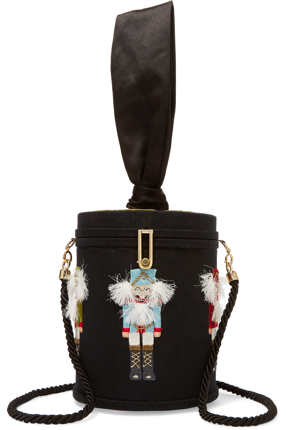 Olympia Le-tan Embroidered Canvas Shoulder Bag | ModeSens